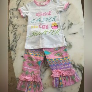 NWOT girls Easter pants set size XS= US 2T
